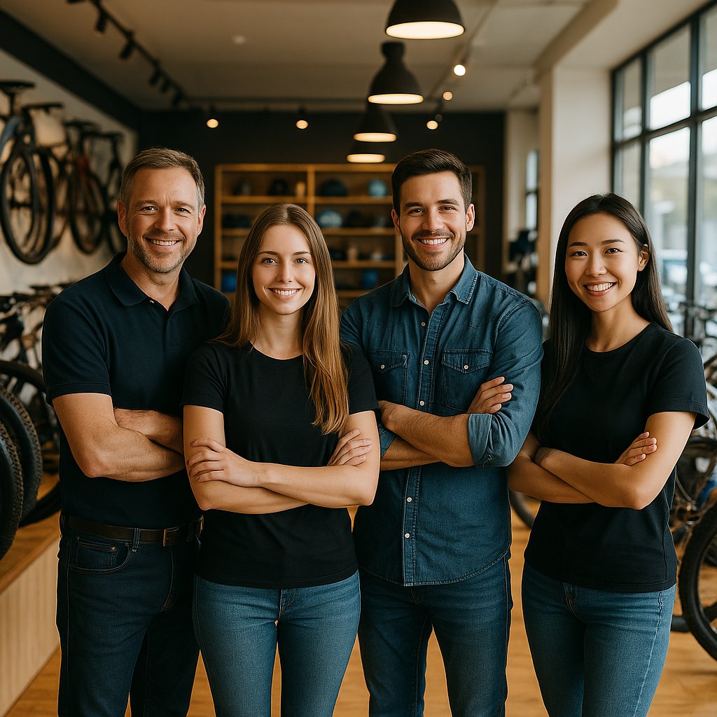 CycleStore team and showroom